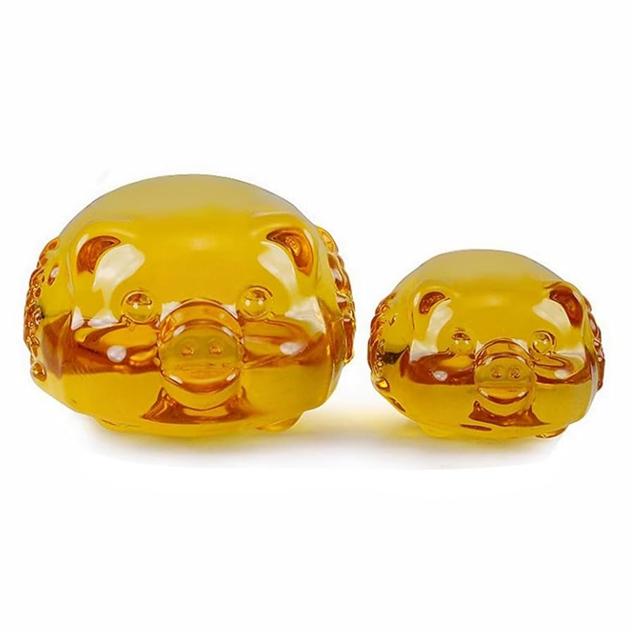 Amazon.co.jp: Eeeza 豚の置物 透明 招き豚 茶寵 クリスタル